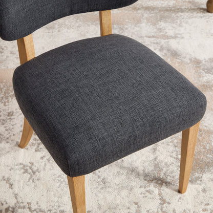 Wooden Dining Chairs Set of 2, Modern Fabric Upholstered Dining Room Chair Kitchen Chairs, Farmhouse Dinner Chair for Kitchen Dining Room