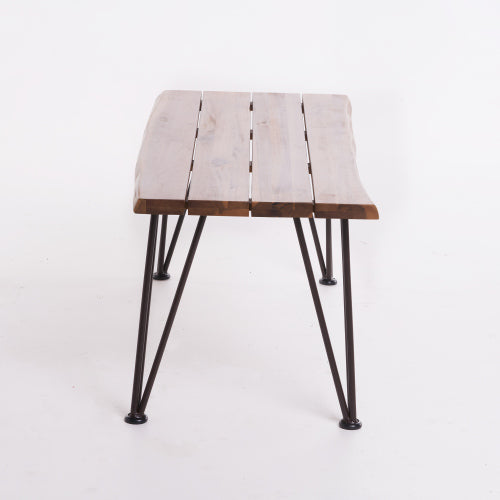ZION INDUSTRIAL WOOD AND METAL COFFEE TABLE