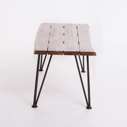 ZION INDUSTRIAL WOOD AND METAL COFFEE TABLE