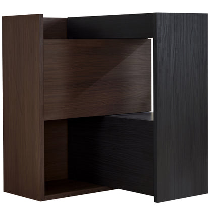 32.5 inch-58.8 inchW 40 inchH Multifuctional Storage Cabinet, Buffet Sideboard Cabinet with Drawer, Corner Cabinet for 44 inchH Window decor, Livingroom, Hallway, Entryway, Kitchen & Office  - Black & Walnut