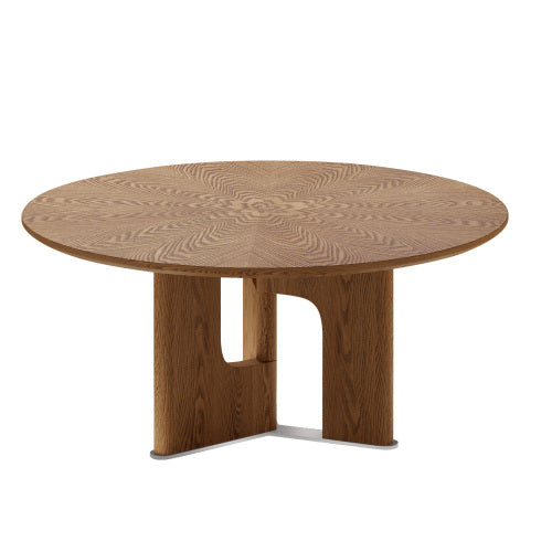 31.5inch  Round Ash Wood Veneer Coffee Table