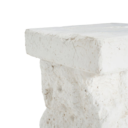 Talia Outdoor Patio Modern Artistry MGO Side Table, White