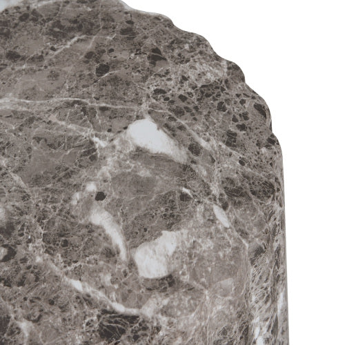 Outdoor Cleme Carved Side Table, Brown