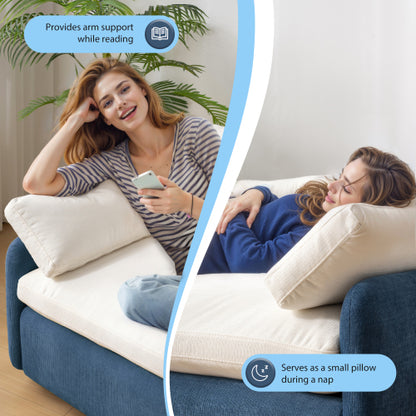 50*43 Inch Oversized Cream-Tone Chenille Single Accent Armchair