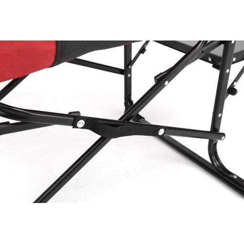 Camping Directors Chair, Heavy Duty,Oversized Portable Folding Chair with Side Table, Pocket for Beach, Fishing,Trip,Picnic,Lawn Red
