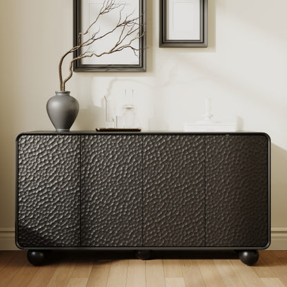 Modern Honeycomb Textured Sideboard Buffet Cabinet