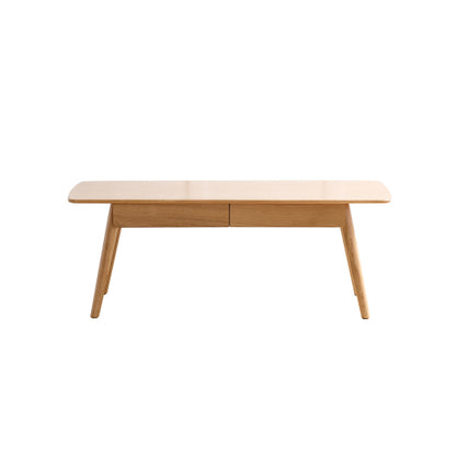 Solid Red Oak Coffee Table with 2 Drawers