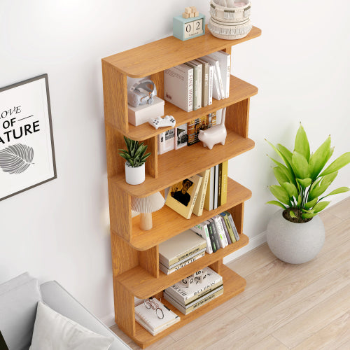 31.5 Inch 5-Tier Open MDF Free Combination Modern Display Bookcase