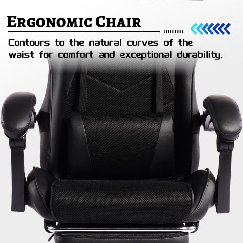 furniture E-sports Gaming Chair Sports Car Driving Seat PU Material Moulded Sponge Comfortable and Safe With Massage Black