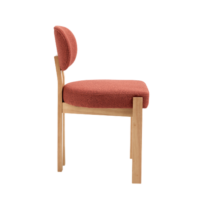 Wooden Dining Chairs Set of 2, Modern Fabric Upholstered Dining Room Chair Kitchen Chairs, Farmhouse Dinner Chair for Kitchen Dining Room