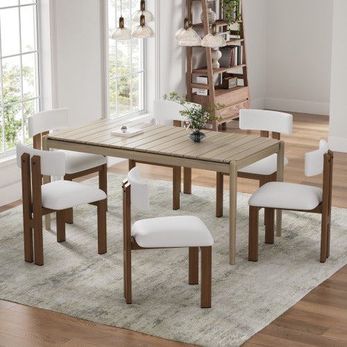 Set of 2 White Upholstered Armless Dining Chairs with Metal Legs, Modern Dining Room Chairs