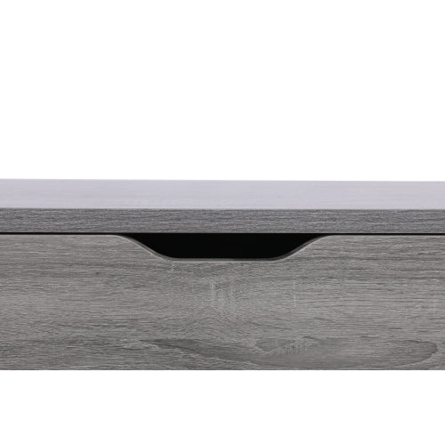 Gray 5-Drawer Dresser with Wheels – Modern Storage Cabinet