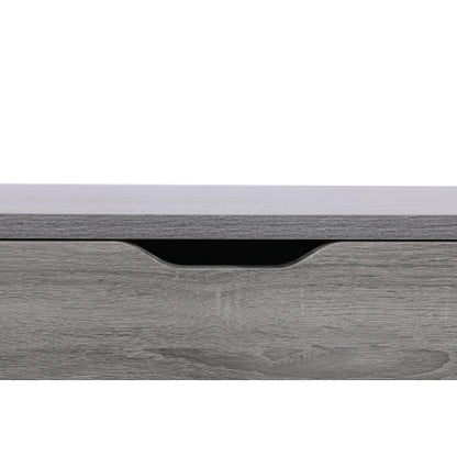 Gray 5-Drawer Dresser with Wheels – Modern Storage Cabinet