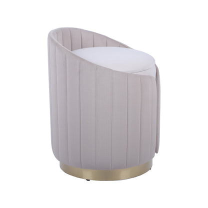 Velvet Storage Ottoman Stool Tufted Vanity Seat Footrest with Hidden Storage