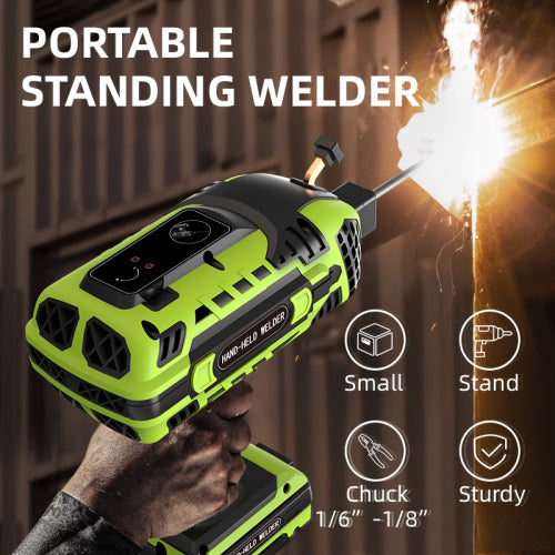 AIME Handheld Welder Machine, 110V Portable Welding Machine with IGBT Inverter 6 Variable Current Adjustment, 20-120Amp Welding Output Portable Welder Handheld for 1/16"-1/8" Welding Rods
