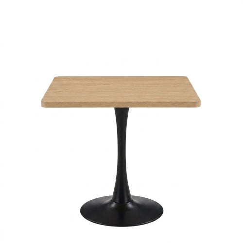 27.6 Inch Tulip Square Dining Table, Natural Color