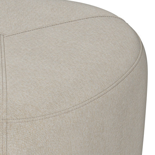 Small Ottoman Linen Upholstered Accent Footstool for Living Room Bedroom
