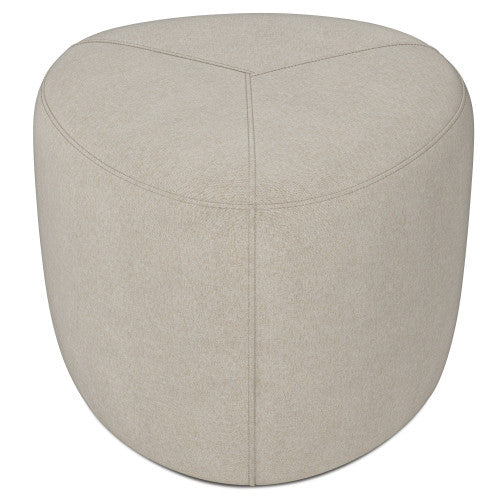 Small Ottoman Linen Upholstered Accent Footstool for Living Room Bedroom