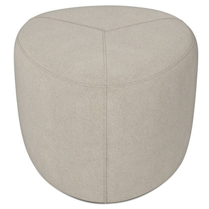 Small Ottoman Linen Upholstered Accent Footstool for Living Room Bedroom