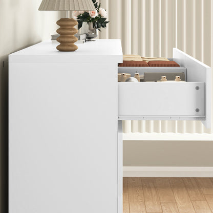 8 Drawers Dresser for Bedroom, Wood Bedroom Dresser Modern Drawer Chest, 8 Chest of Drawer, Tall Dresser for Closet, Dressers Organizer for Living Room, Closet, White