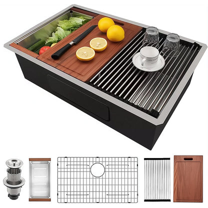 33 Undermount Workstation Sink-33 x 19 Inch Undermount Stainless Steel Kitchen Sink 18 Gauge