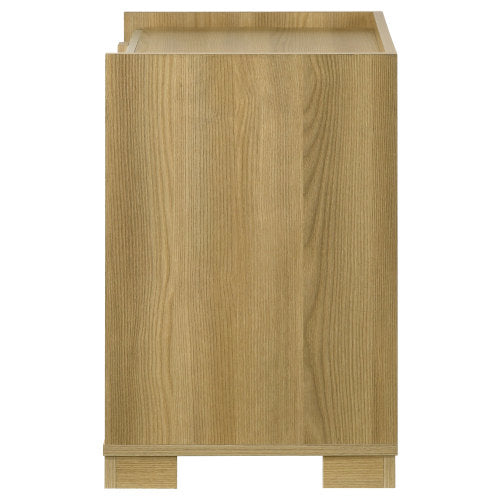 Natural Wood 2-Drawer Nightstand