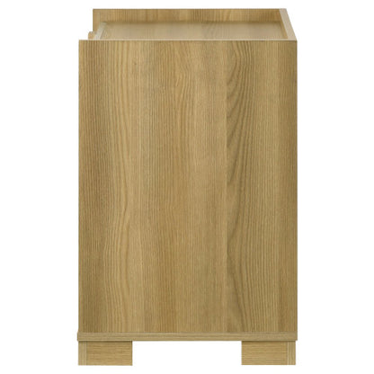 Natural Wood 2-Drawer Nightstand