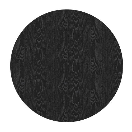 47 Inch Round Farmhouse Dining Table, Black Finish