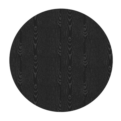 47 Inch Round Farmhouse Dining Table, Black Finish