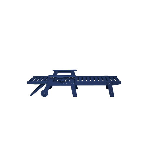 Lounge Chair with Side Table, 3-Piece Oversized Chaise Lounge Chair Set with Wood Texture