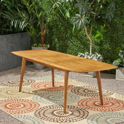 Outdoor Acacia Wood Expandable Dining Table, Teak