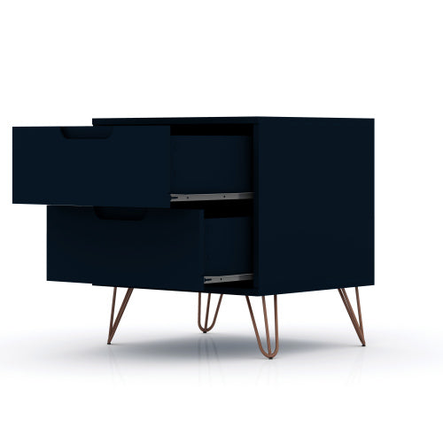 Midnight Blue Mid-Century Modern Nightstand