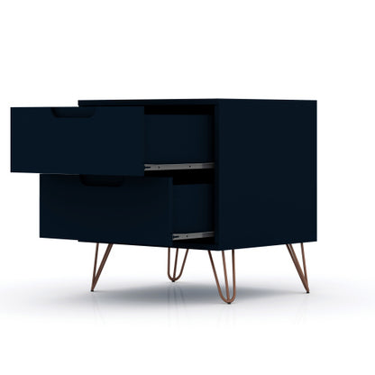 Midnight Blue Mid-Century Modern Nightstand