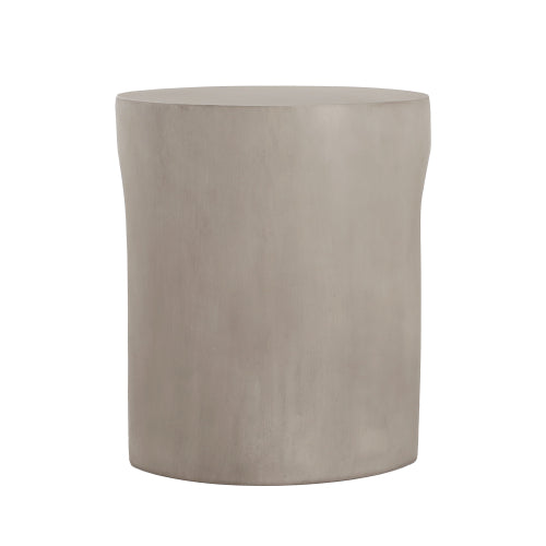 Outdoor MGO Round with U-Shape Side Table, Light Grey