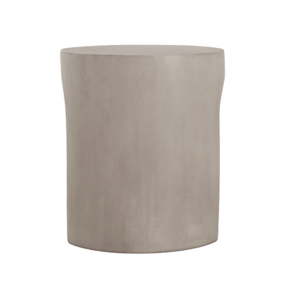 Outdoor MGO Round with U-Shape Side Table, Light Grey