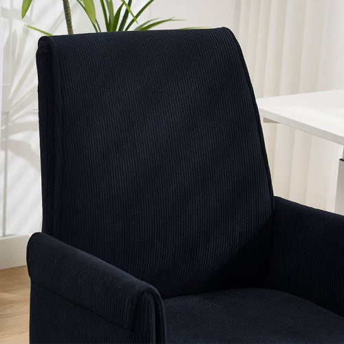Mid-back liftable office chair, striped fabric, and ergonomically designed, is an excellent choice for working, studying or relaxing. The mid-back design provides a better sitting experience.Black