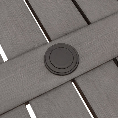 Modern Outdoor Aluminum Dining Table, Dark Gray