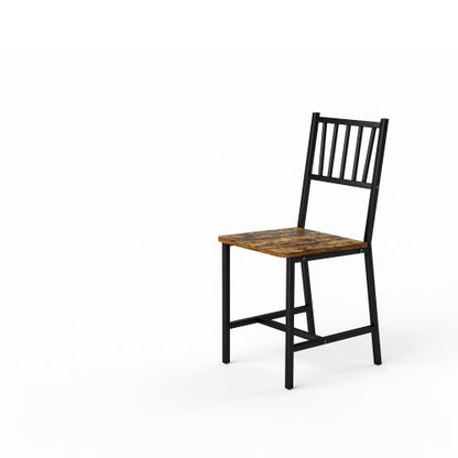 3-Piece Brown & Black Dining Set, Table & 2 Chairs
