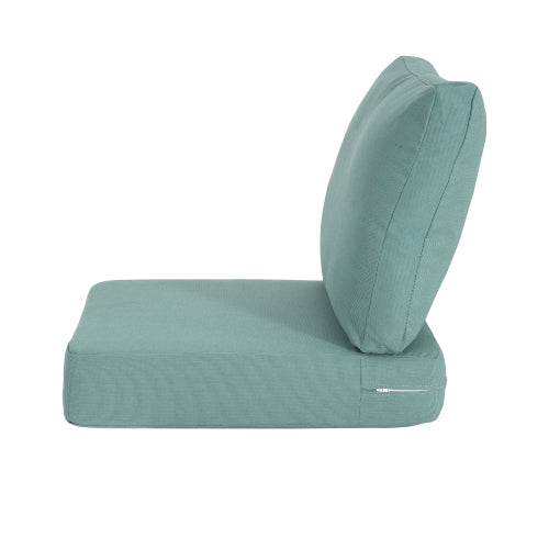 Noah Outdoor Club Chair Cushion Set, Seat Cushion and Back Cushion, Teal