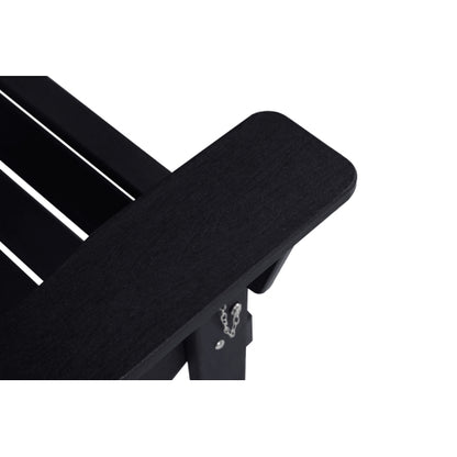 Composite  Chair with Wood Texture- Black