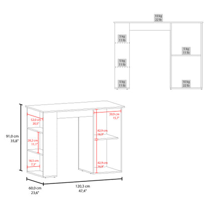 Bar Kitchen Island, Kitchen, White / Macadamia