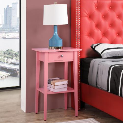 Bright Pink Contemporary Nightstand