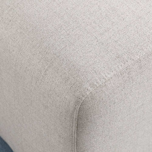 Beige Chenille Square Ottoman 29.92 inchx29.92 inch, Fully Assembled Multiuse Footrest for Living Room