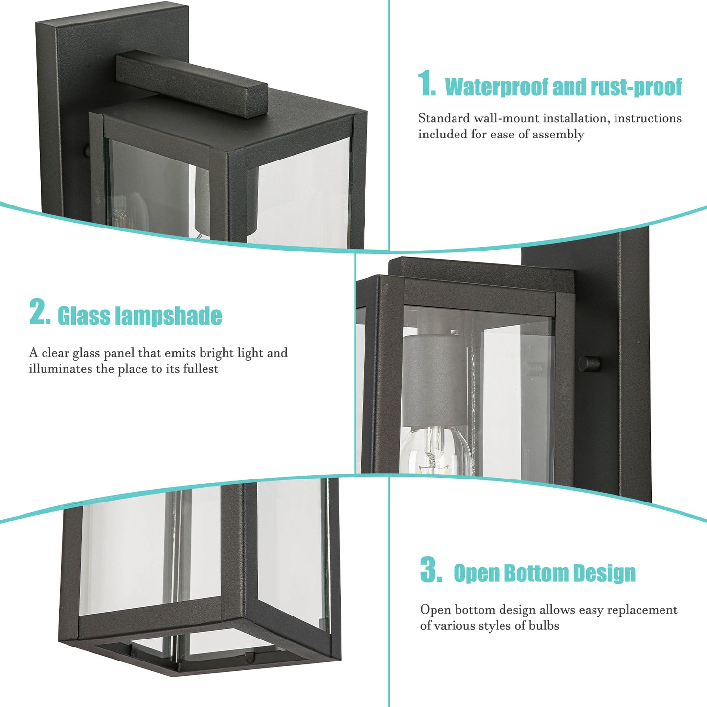 Wall Sconces 1-Light 13.75-in H Matte Black Dark Sky LED Outdoor Wall Light