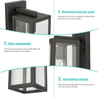 Wall Sconces 1-Light 13.75-in H Matte Black Dark Sky LED Outdoor Wall Light