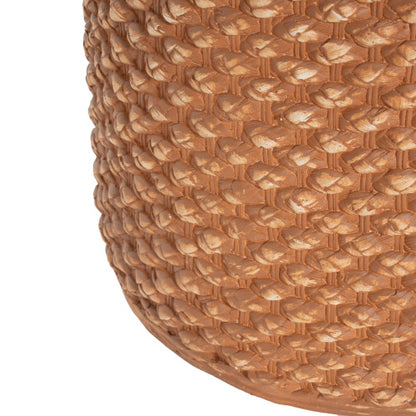 Evie Outdoor Patio Round MGO Side Table, Brown