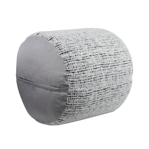 16 inch Dia x17 inchH Cylindrical Chenille Pouf Ottoman, Non-Slip Floor Seat, Polystyrene Bead Filling, 300 LBS