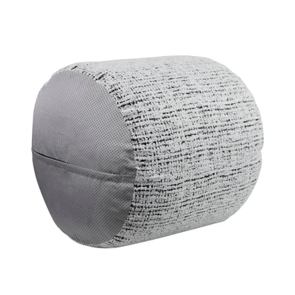 16 inch Dia x17 inchH Cylindrical Chenille Pouf Ottoman, Non-Slip Floor Seat, Polystyrene Bead Filling, 300 LBS