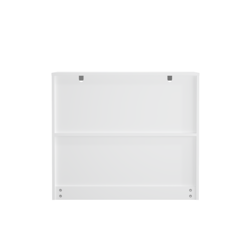 White Kids Storage Cabinet 2 Open Shelves With Full-Width Drawer Anti-Tip Design For Playroom Nursery