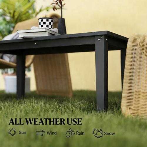 Patio Table,Rectangle Outdoor Coffee Table